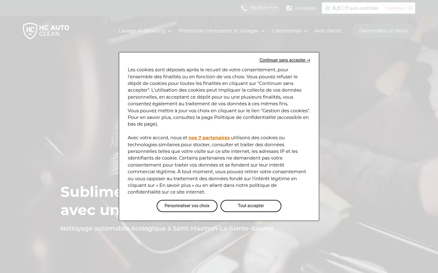 Ekraanipilt nõusolekubännerist, mida näidati enne mis tahes suhtlust