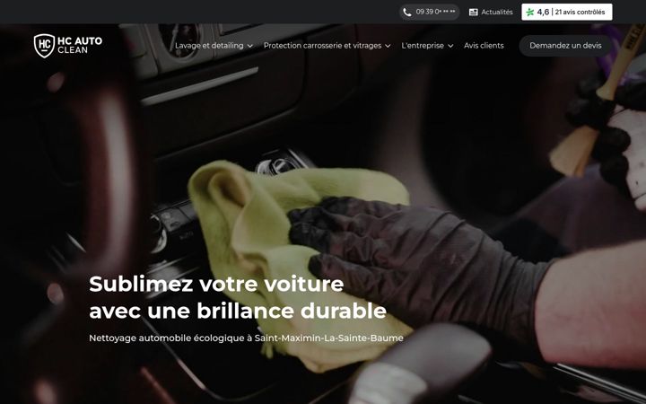Screenshot of hc-auto-clean.com
