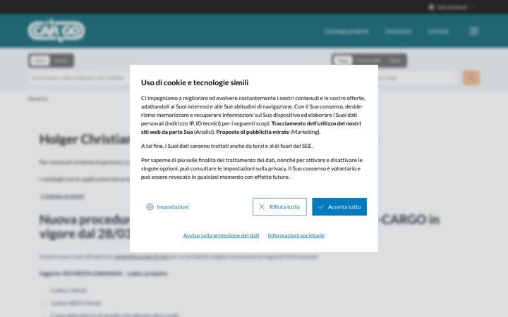 Screenshot of hc-cargo.it