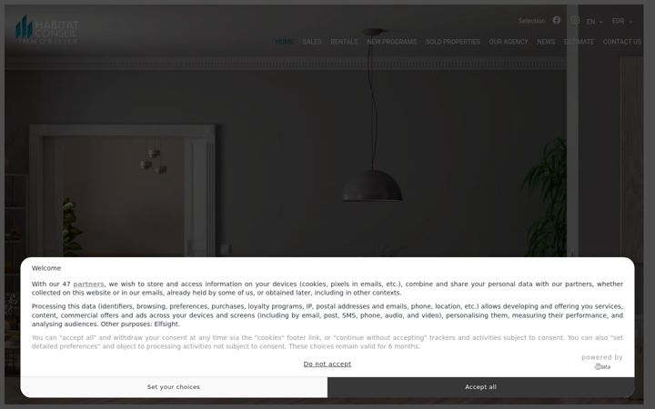 Screenshot of hc-immobilier.fr