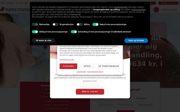 Screenshot of hc-nord.dk