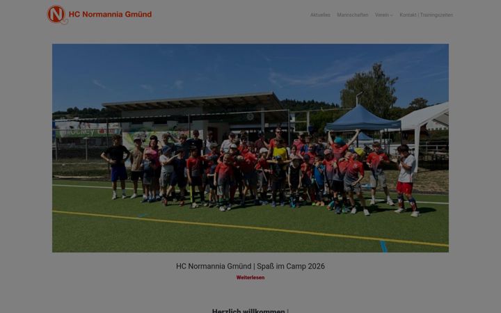 Screenshot of hc-normannia-gmuend.de