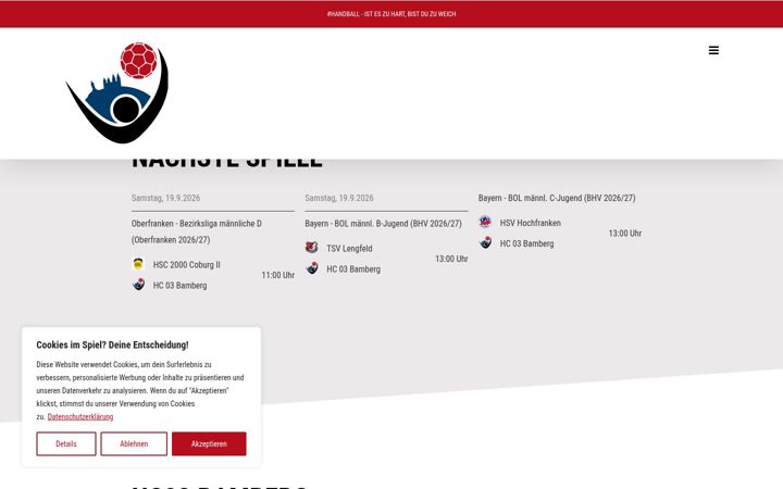 Screenshot of hc03-bamberg.de