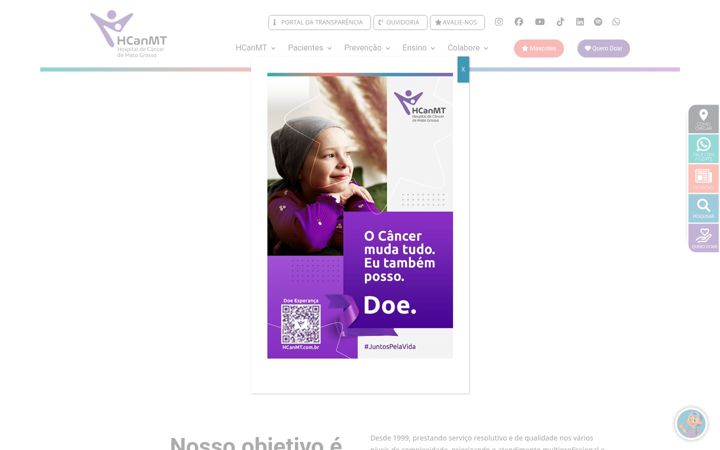 Screenshot of hcanmt.com.br