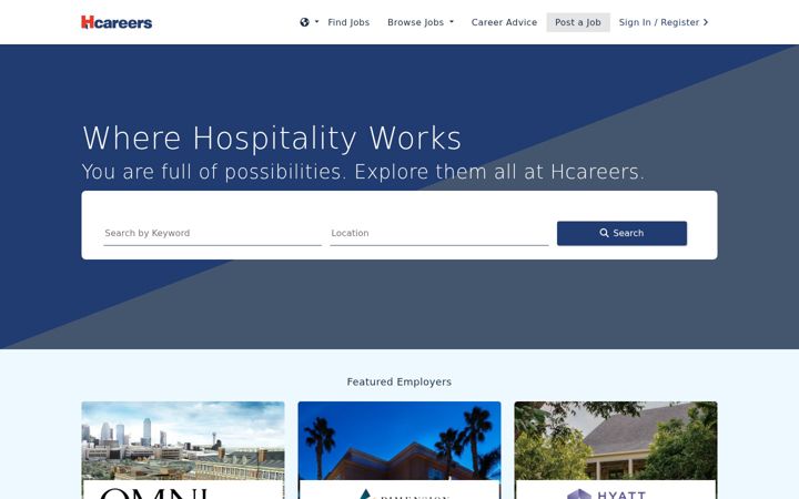 Screenshot of hcareers.com