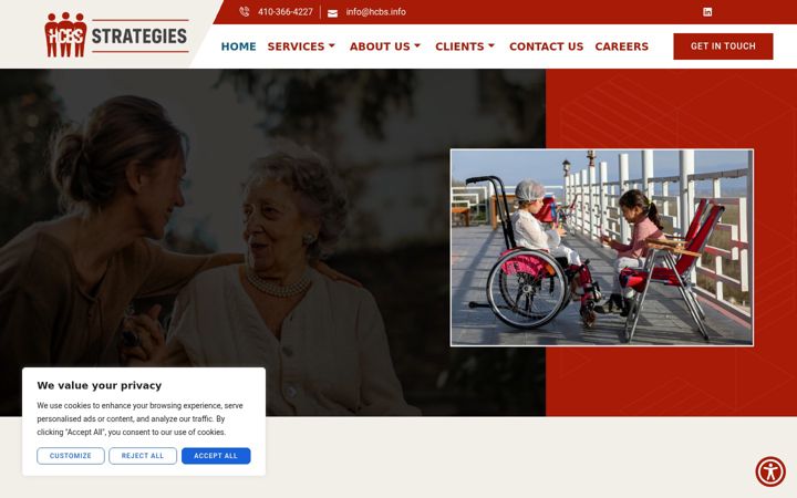 Screenshot of hcbs.info
