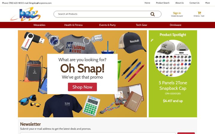 Screenshot of hccpromo.com