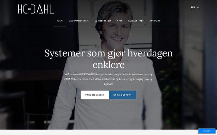 Screenshot of hcdahl.no