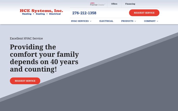 Screenshot of hcesystems.com
