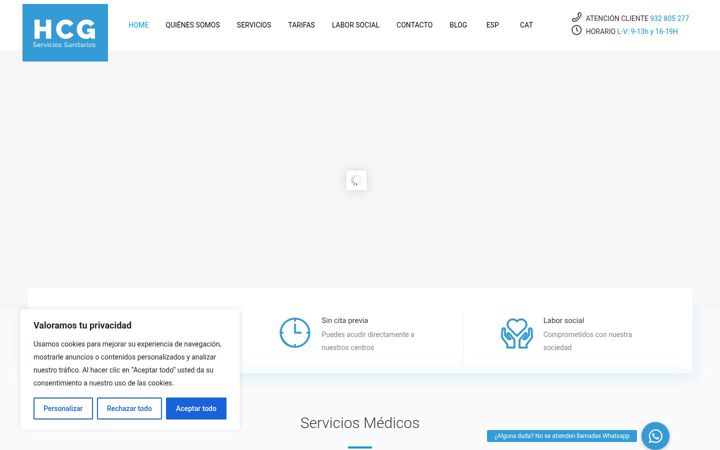 Screenshot of hcgserviciossanitarios.com