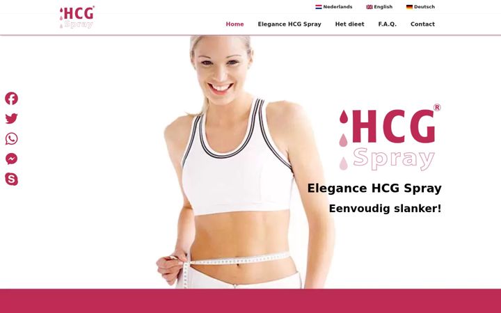 Screenshot of hcgspray.nl
