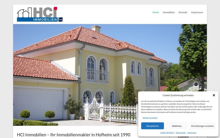 Screenshot of hci-immobilien.de