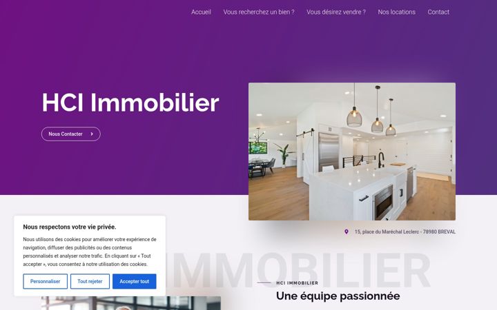 Screenshot of hci-immobilier.fr