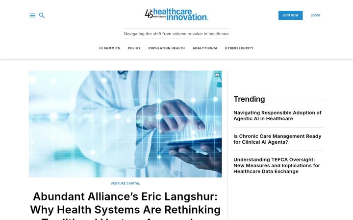 Screenshot of hcinnovationgroup.com