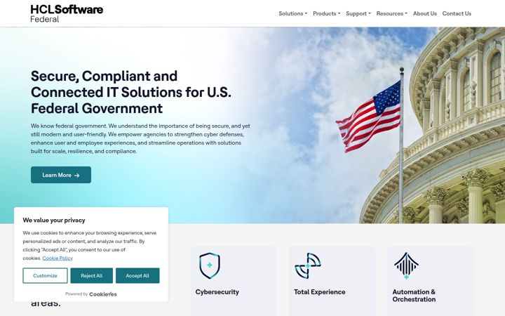 Screenshot of hclfederal.com