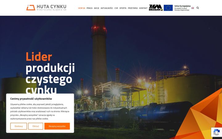 Screenshot of hcm.com.pl