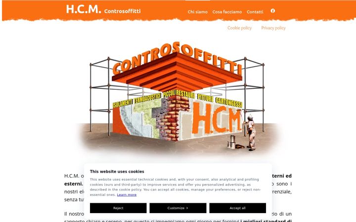 Screenshot of hcmcontrosoffitti.com