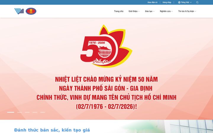 Screenshot of hcmussh.edu.vn