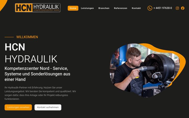 Screenshot of hcnhydraulik.de
