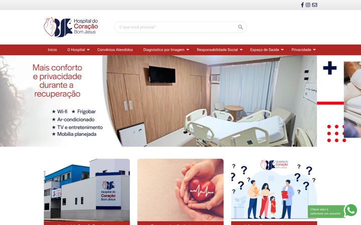 Screenshot of hcorbj.com.br