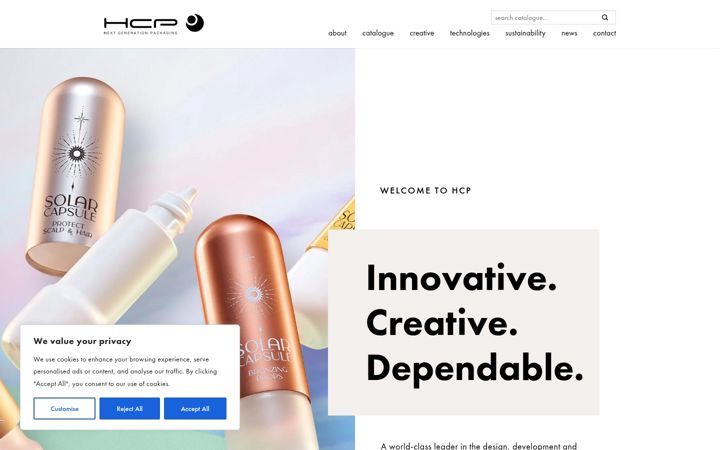 Screenshot of hcpackaging.com