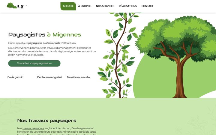 Screenshot of hcpaysage.fr