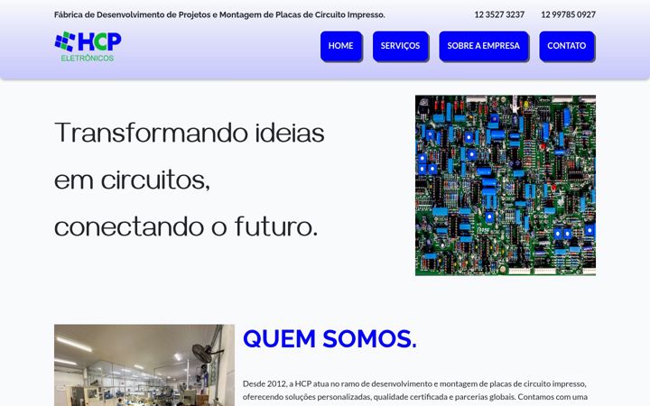 Screenshot of hcpeletronicos.com.br