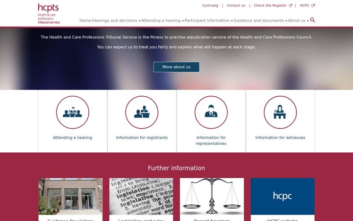 Screenshot of hcpts-uk.org