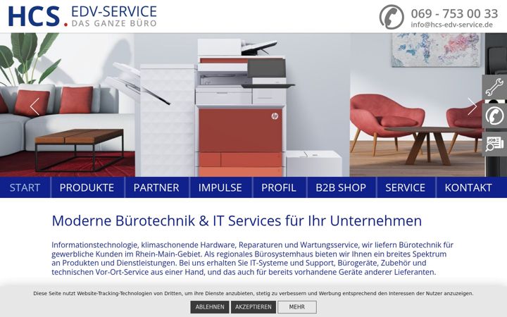 Screenshot of hcs-edv-service.de