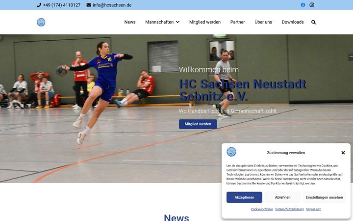 Screenshot of hcsachsen.de