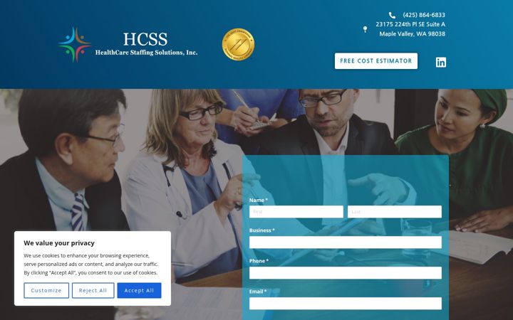 Screenshot of hcsspartners.com