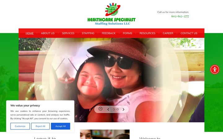 Screenshot of hcsstaffingsolutions.com