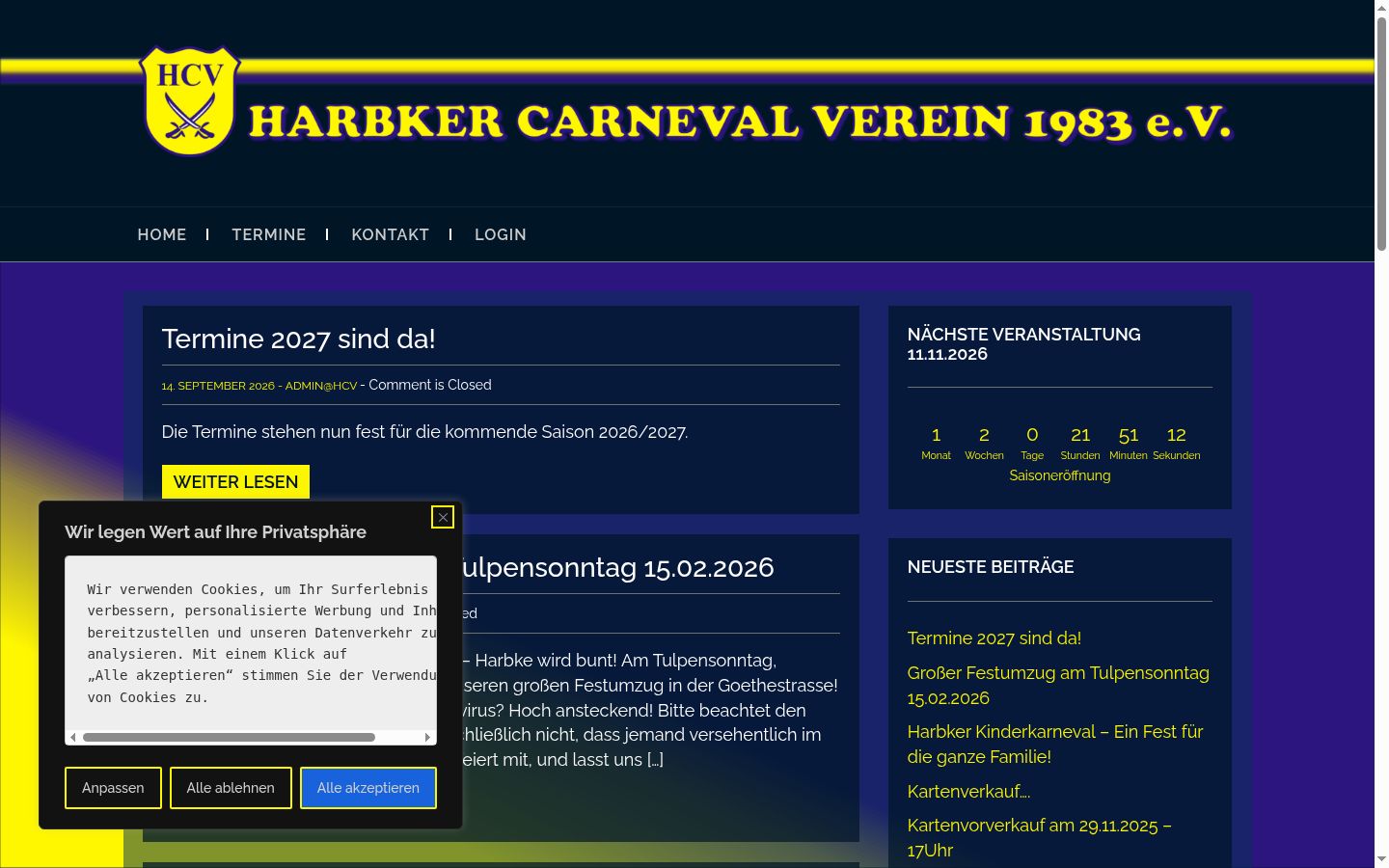 Sutikimo reklamjuostės, rodytos prieš bet kokią sąveiką, ekrano kopija
