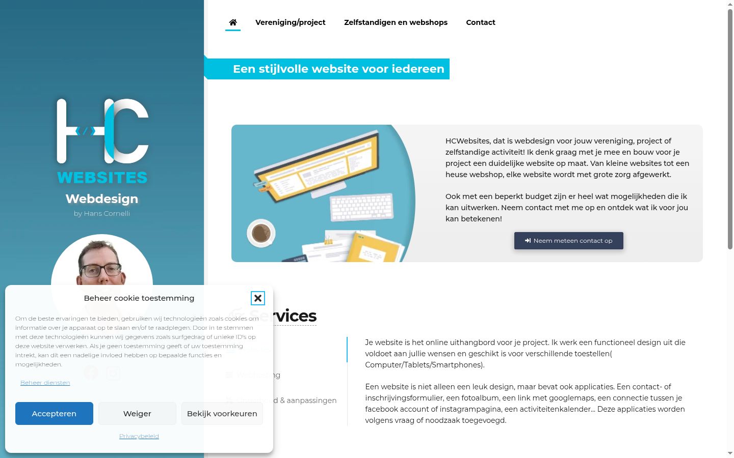 Capture d'écran de la bannière de consentement affichée avant toute interaction