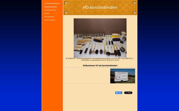 Screenshot of hd-borstenbinderi.dk