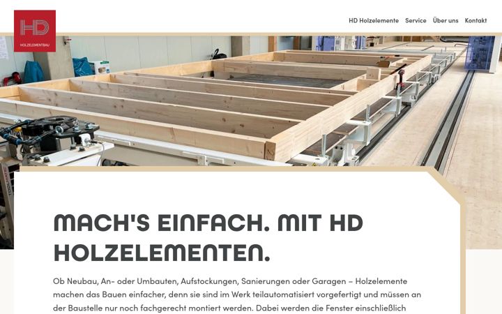 Screenshot of hd-holzelementbau.de
