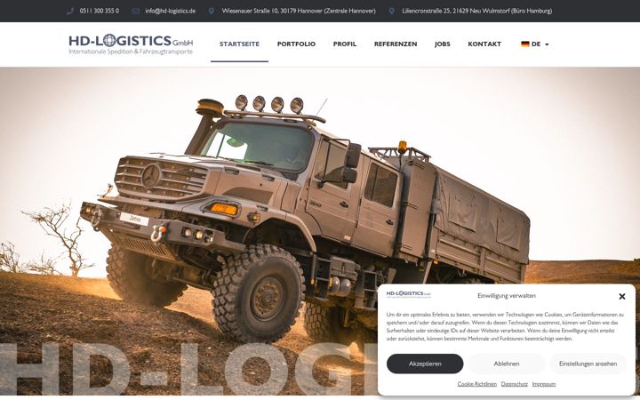Screenshot of hd-logistics.de