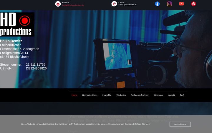 Screenshot of hd-productions.de