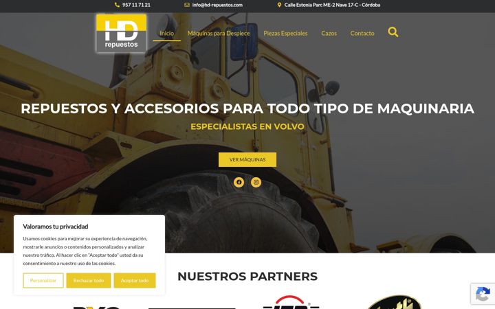 Screenshot of hd-repuestos.com