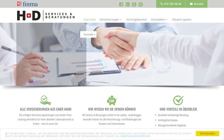 Screenshot of hd-services.ch