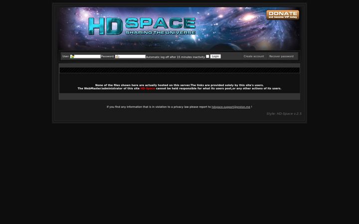 Screenshot of hd-space.pw