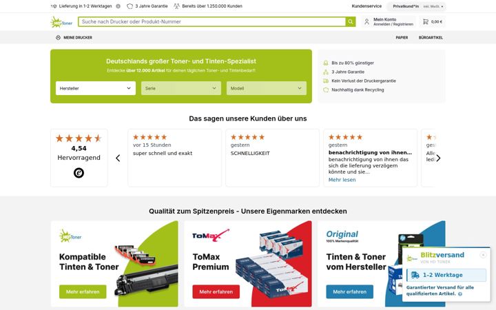 Screenshot of hd-toner.de