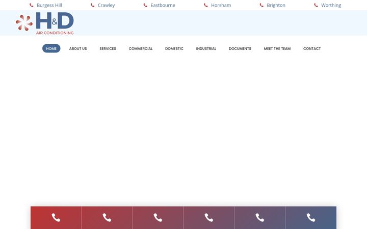 Screenshot of hdairconditioningsussex.co.uk