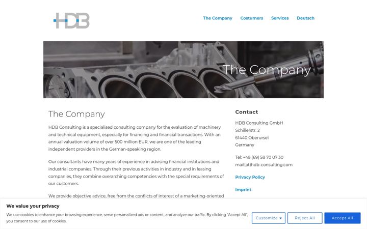 Screenshot of hdb-consulting.com