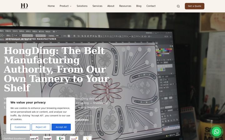 Screenshot of hdbelt.com