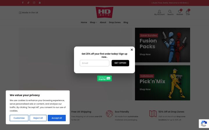 Screenshot of hdbots.co.uk