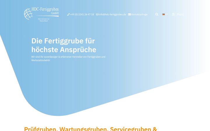 Screenshot of hdc-fertiggruben.de
