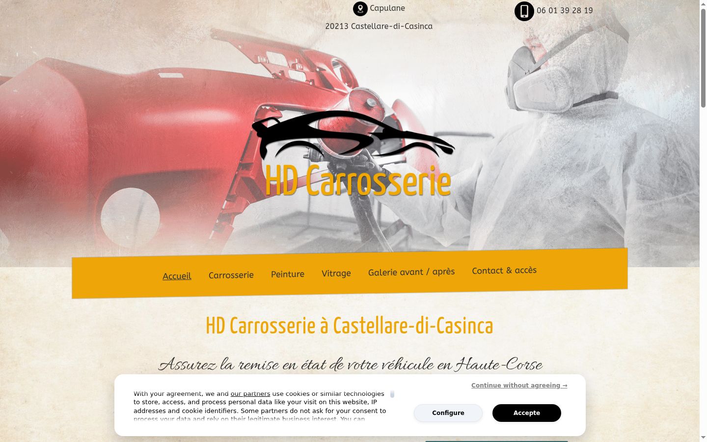 Screenshot van de toestemmingsbanner zoals getoond vóór enige interactie