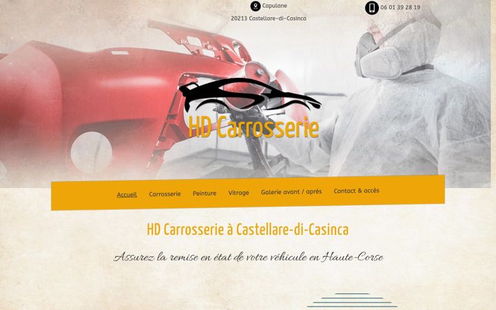 Screenshot of hdcarrosserie.fr