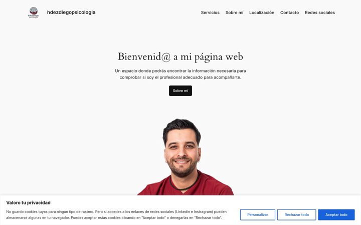 Screenshot of hdezdiegopsicologia.es